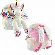 Παιδικό σακίδιο πλάτης 3D για κορίτσια "Λευκός Μονόκερος", 30 εκ.