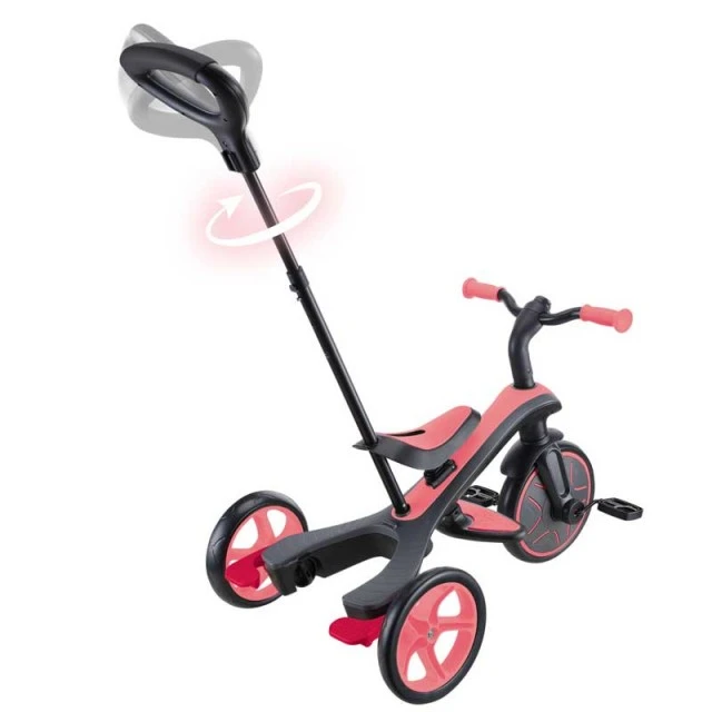 Τρίκυκλο GLOBBER EXPLORER 4 σε 1 με τέντα - ροζ