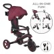 Παιδικό τρίκυκλο 4 σε 1 GLOBBER EXPLORER TRIKE ΠΤΥΣΣΟΜΕΝΟ, πτυσσόμενο, μπορντό χρώμα