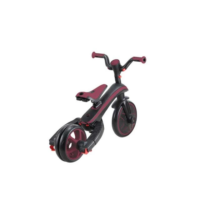 Παιδικό τρίκυκλο 4 σε 1 GLOBBER EXPLORER TRIKE ΠΤΥΣΣΟΜΕΝΟ, πτυσσόμενο, μπορντό χρώμα