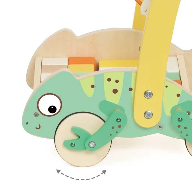 Ξύλινη στράτα Classic World Chameleon με ξύλινα τουβλάκια για μωρά