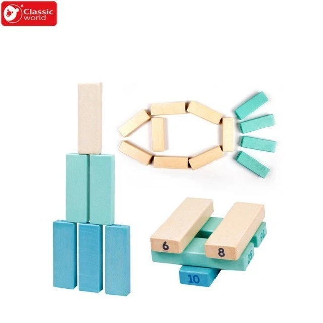 Ξύλινη JENGA για παιδιά - πολύχρωμη