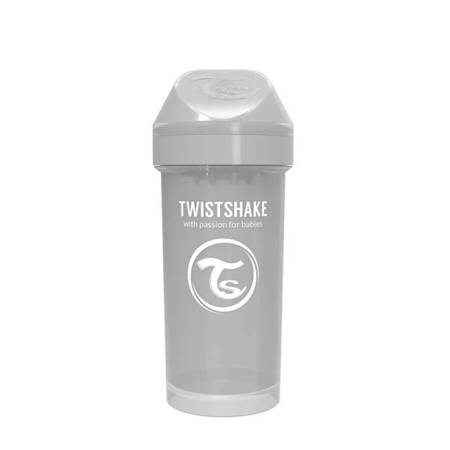 Παιδικό κύπελλο με σέικερ Twistshake 360 ml 12+ μηνών γκρι