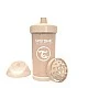 Παιδικό κύπελλο με σέικερ Twistshake 360 ml 12+ μηνών μπεζ