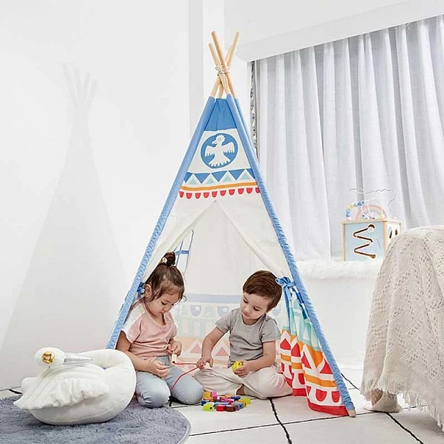 Παιδική ινδική σκηνή Classic World - Tipi blue