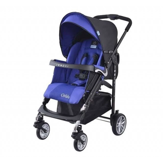 Καρότσι Zooper Waltz Royal Blue Plaid, σε συνδυασμό με μπλε βασιλικό και μαύρο