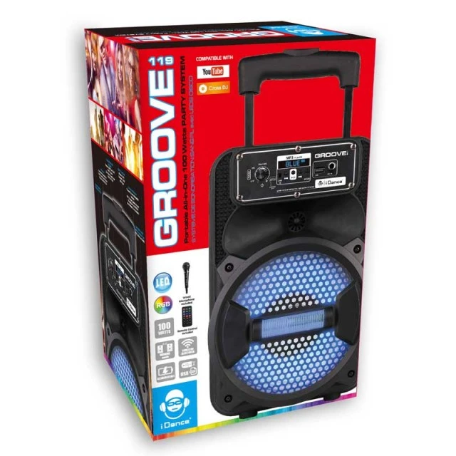Φορητό ηχείο με φώτα LED και μικρόφωνο, Groove119