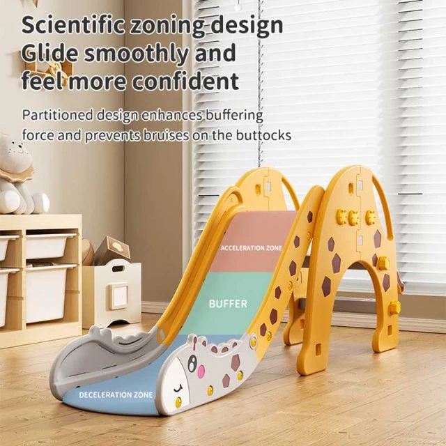 Παιδική τσουλήθρα σε σχήμα καμηλοπάρδαλης 170 cm - κίτρινο-πορτοκαλί