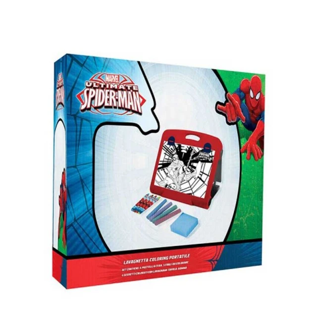 Παιδική φορητή σανίδα με σετ χρωματισμού Spiderman - 23 τεμάχια