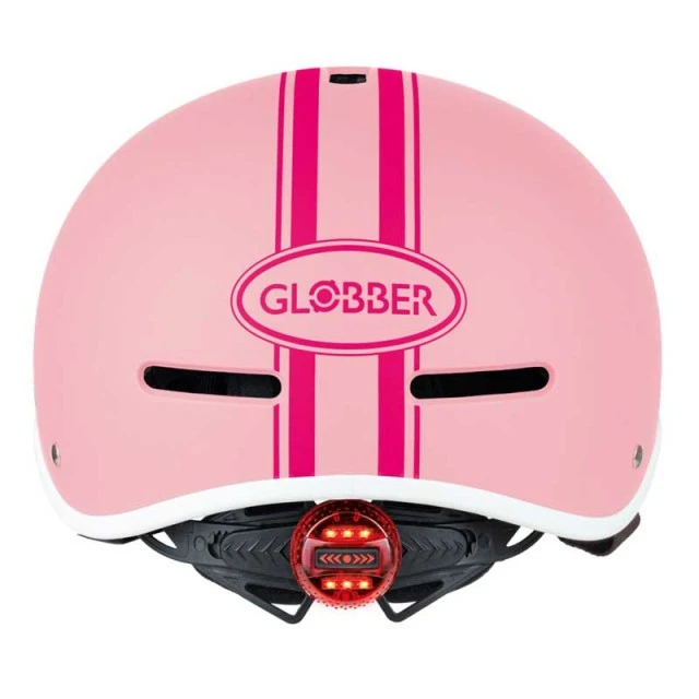 Φωτεινό παιδικό κράνος Globber Master XS/S (47-51cm), παστέλ ροζ