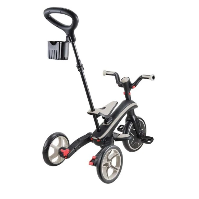 Παιδικό τρίκυκλο 4 σε 1 GLOBBER EXPLORER TRIKE FOLDABLE, αναδιπλούμενο, μπεζ χρώμα