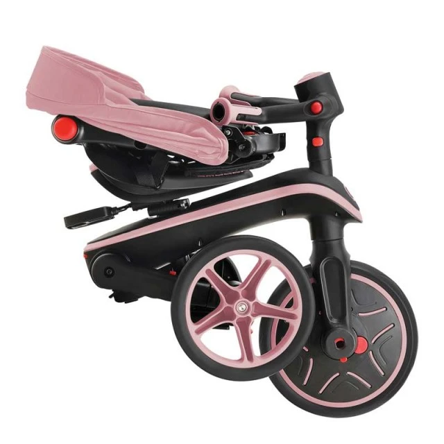 Παιδικό τρίκυκλο 4 σε 1 GLOBBER EXPLORER TRIKE FOLDABLE, αναδιπλούμενο, ροζ χρώμα