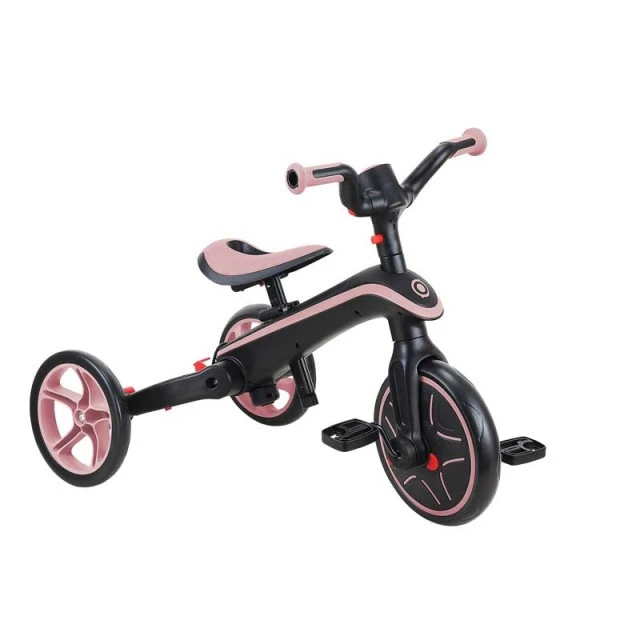 Παιδικό τρίκυκλο 4 σε 1 GLOBBER EXPLORER TRIKE FOLDABLE, αναδιπλούμενο, ροζ χρώμα