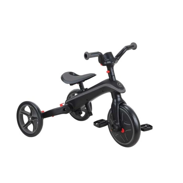 Παιδικό τρίκυκλο 4 σε 1 GLOBBER EXPLORER TRIKE FOLDABLE, αναδιπλούμενο, γκρι-μαύρο χρώμα