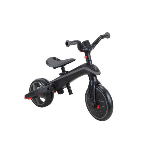 Παιδικό τρίκυκλο 4 σε 1 GLOBBER EXPLORER TRIKE FOLDABLE, αναδιπλούμενο, γκρι-μαύρο χρώμα