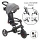Παιδικό τρίκυκλο 4 σε 1 GLOBBER EXPLORER TRIKE FOLDABLE, αναδιπλούμενο, γκρι-μαύρο χρώμα