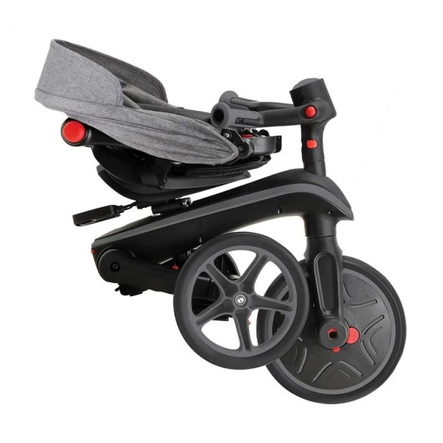 Παιδικό τρίκυκλο 4 σε 1 GLOBBER EXPLORER TRIKE FOLDABLE, αναδιπλούμενο, γκρι-μαύρο χρώμα