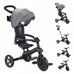 Παιδικό τρίκυκλο 4 σε 1 GLOBBER EXPLORER TRIKE FOLDABLE, αναδιπλούμενο, γκρι-μαύρο χρώμα