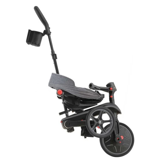 Παιδικό τρίκυκλο 4 σε 1 GLOBBER EXPLORER TRIKE FOLDABLE, αναδιπλούμενο, γκρι-μαύρο χρώμα