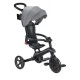 Παιδικό τρίκυκλο 4 σε 1 GLOBBER EXPLORER TRIKE FOLDABLE, αναδιπλούμενο, γκρι-μαύρο χρώμα