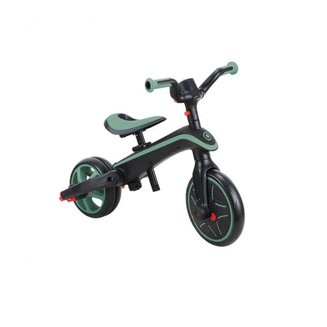 Παιδικό τρίκυκλο 4 σε 1 GLOBBER EXPLORER TRIKE ΠΤΥΣΣΟΜΕΝΟ, πτυσσόμενο, χρώμα ελιάς