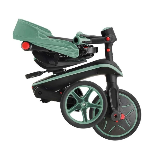 Παιδικό τρίκυκλο 4 σε 1 GLOBBER EXPLORER TRIKE ΠΤΥΣΣΟΜΕΝΟ, πτυσσόμενο, χρώμα ελιάς