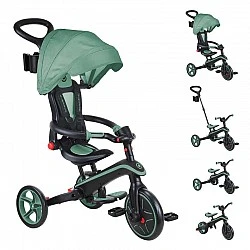 Παιδικό τρίκυκλο 4 σε 1 GLOBBER EXPLORER TRIKE FOLDABLE, αναδιπλούμενο, χρώμα ελιάς