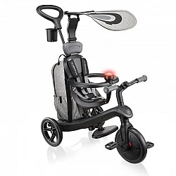 Παιδικό τρίκυκλο Globber Explorer Trike 4 σε 1 Deluxe Play - μαύρο