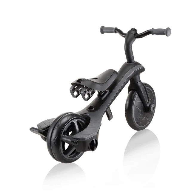 Παιδικό τρίκυκλο Globber Explorer Trike 4 σε 1 Deluxe Play - μαύρο