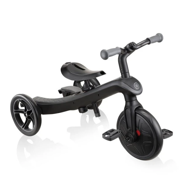 Παιδικό τρίκυκλο Globber Explorer Trike 4 σε 1 Deluxe Play - μαύρο