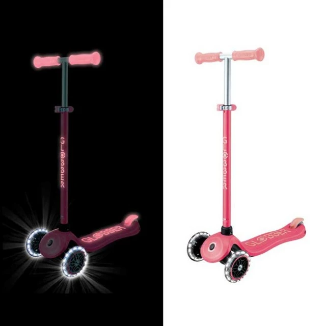 Παιδικό πατίνι με φωτιζόμενους τροχούς PRIMO PLUS GLOW LIGHTS, κοραλί