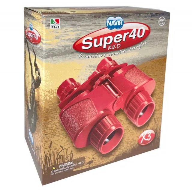 Παιδικά κιάλια με θήκη NAVIR Super 40, κόκκινο