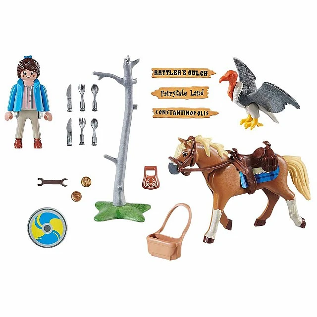 Παιδικό σετ κατασκευών Playmobil, Marla με άλογο