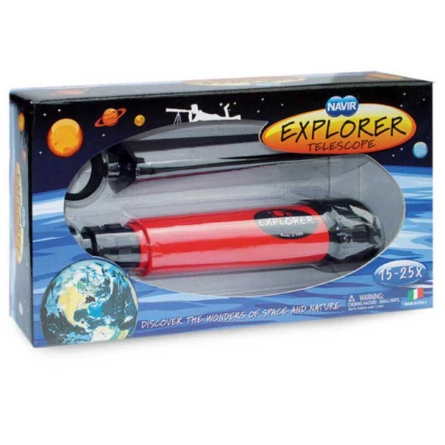 Παιδικό τηλεσκόπιο με τρίποδο NAVIR Explora, 15-25x35, πράσινο