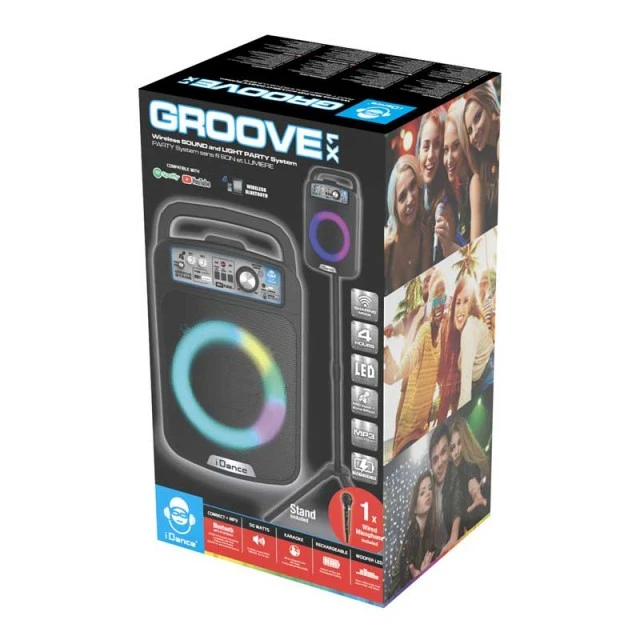 Φορητό ηχείο με φώτα LED και μικρόφωνο, Groove-X1