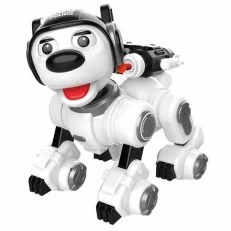 Διαδραστικός αστυνομικός σκύλος - ρομπότ με μαύρο κράνος