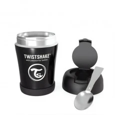 Δοχείο τροφίμων Twistshake από ανοξείδωτο ατσάλι 6+ μηνών Μαύρο