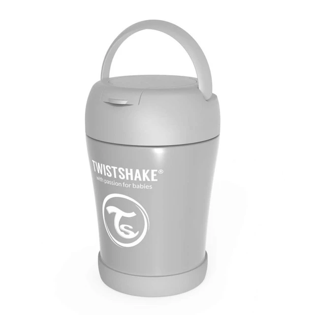 Δοχείο τροφίμων Twistshake από ανοξείδωτο ατσάλι 6+ μηνών Γκρι