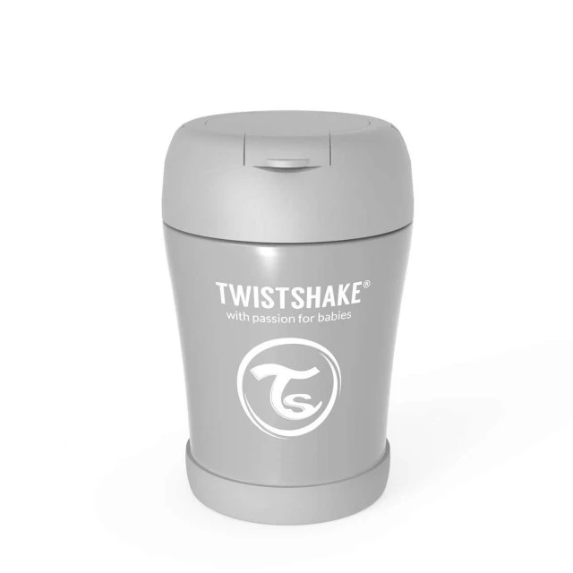 Δοχείο τροφίμων Twistshake από ανοξείδωτο ατσάλι 6+ μηνών Γκρι