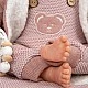 Κούκλα μωρό Jade με μάλλινο ροζ κοστούμι και πάνα, πραγματικό βάρος - 40 εκ.