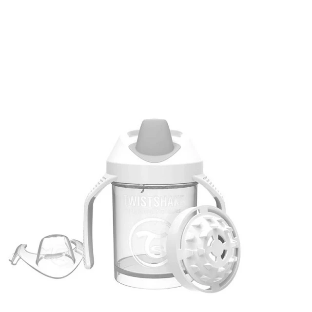 Μίνι φλιτζάνι Twistshake με σέικερ 230 ml 4+ μηνών λευκό