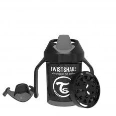 Μικρό ποτηράκι με σέικερ Twistshake 230 ml 4+ μηνών μαύρο