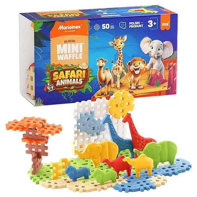 Μίνι Κατασκευαστής Βάφλας Marioinex Safari Animals, 50 τεμάχια