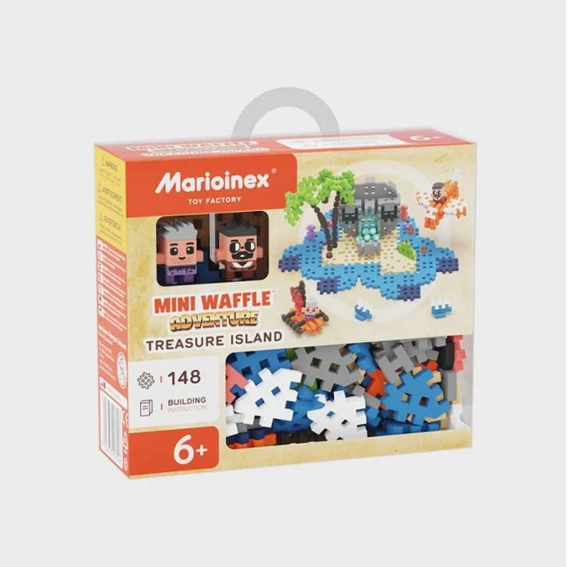 Μίνι κατασκευή βάφλας Marioinex Treasure Island Adventure, 148 τεμάχια