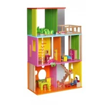 Μοντέρνο ξύλινο κουκλόσπιτο