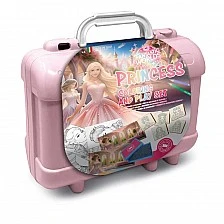 Κασετίνα τέχνης PIXIE PRINCESS με 10 χρωματιστά μολύβια, 5 σφραγίδες και αυτοκόλλητα παζλ για διακόσμηση