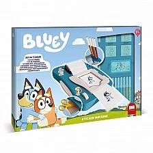 Κιτ δημιουργίας αυτοκόλλητων Bluey με 12 μαρκαδόρους, 50 αυτοκόλλητα, 7 σφραγίδες και ένα βιβλίο ζωγραφικής