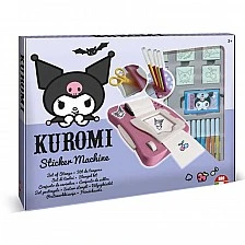 Κιτ δημιουργίας αυτοκόλλητων Kuromi με 12 μαρκαδόρους, 50 αυτοκόλλητα, 7 σφραγίδες και ένα βιβλίο ζωγραφικής