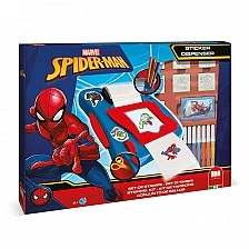 Κιτ δημιουργίας αυτοκόλλητων Spiderman με 12 μαρκαδόρους, 50 αυτοκόλλητα, 7 σφραγίδες και ένα βιβλίο ζωγραφικής