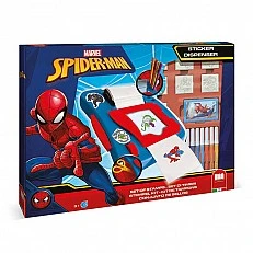 Κιτ δημιουργίας αυτοκόλλητων Spiderman με 12 μαρκαδόρους, 50 αυτοκόλλητα, 7 σφραγίδες και ένα βιβλίο ζωγραφικής